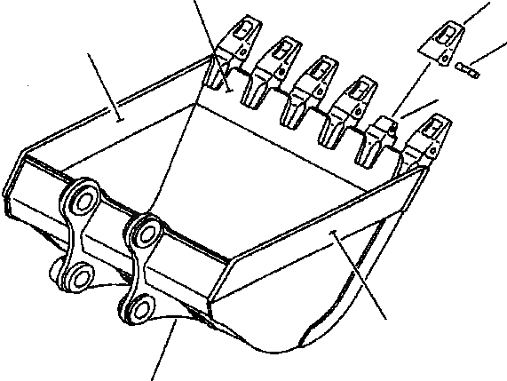 Схема запчастей Komatsu PC200-6B - КОВШ, .M (SAE ,7M) (ГОРИЗОНТАЛЬН. ПАЛЕЦ) (С КРЮК) (PCLC-B) РАБОЧ.ING ОБОРУД-Е