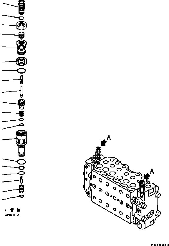 Схема запчастей Komatsu PC200-6B - ОСНОВН. КЛАПАН (-АКТУАТОР) (/) (ДЛЯ BLIND ЗАГЛУШКА OF БЕЗОПАСН.-ВСАСЫВ. СЕРВИСНЫЙ КЛАПАН) ОСНОВН. КОМПОНЕНТЫ И РЕМКОМПЛЕКТЫ