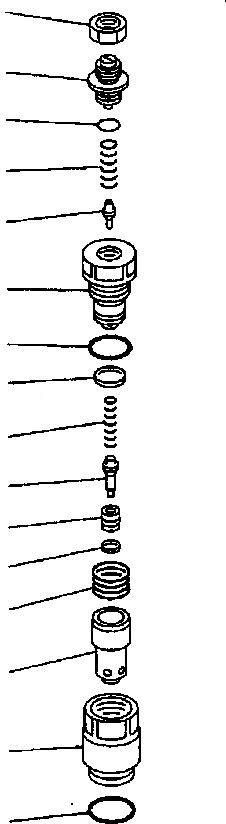 Схема запчастей Komatsu PC200-6B - ВСАСЫАЮЩИЙ КЛАПАН БЕЗОПАСНОСТИ ОСНОВН. КОМПОНЕНТЫ И РЕМКОМПЛЕКТЫ