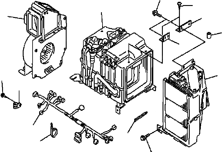 Схема запчастей Komatsu PC200-6B - БЛОК ASS’Y (ОХЛАЖД-Е) (С КОНДИЦИОНЕРОМ) ОСНОВН. КОМПОНЕНТЫ И РЕМКОМПЛЕКТЫ