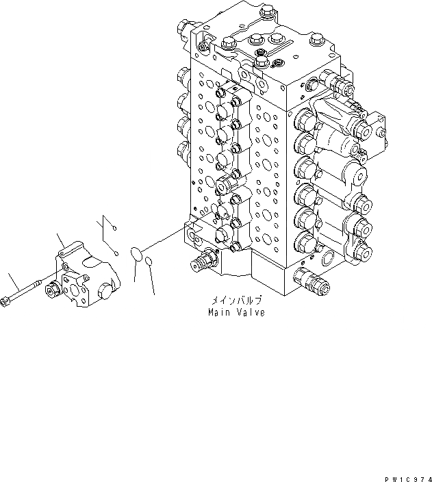 Схема запчастей Komatsu PC200-8 - РУКОЯТЬ ПРЕДОТВРАЩ. СМЕЩЕНИЯ (№B-B7) ГИДРАВЛИКА