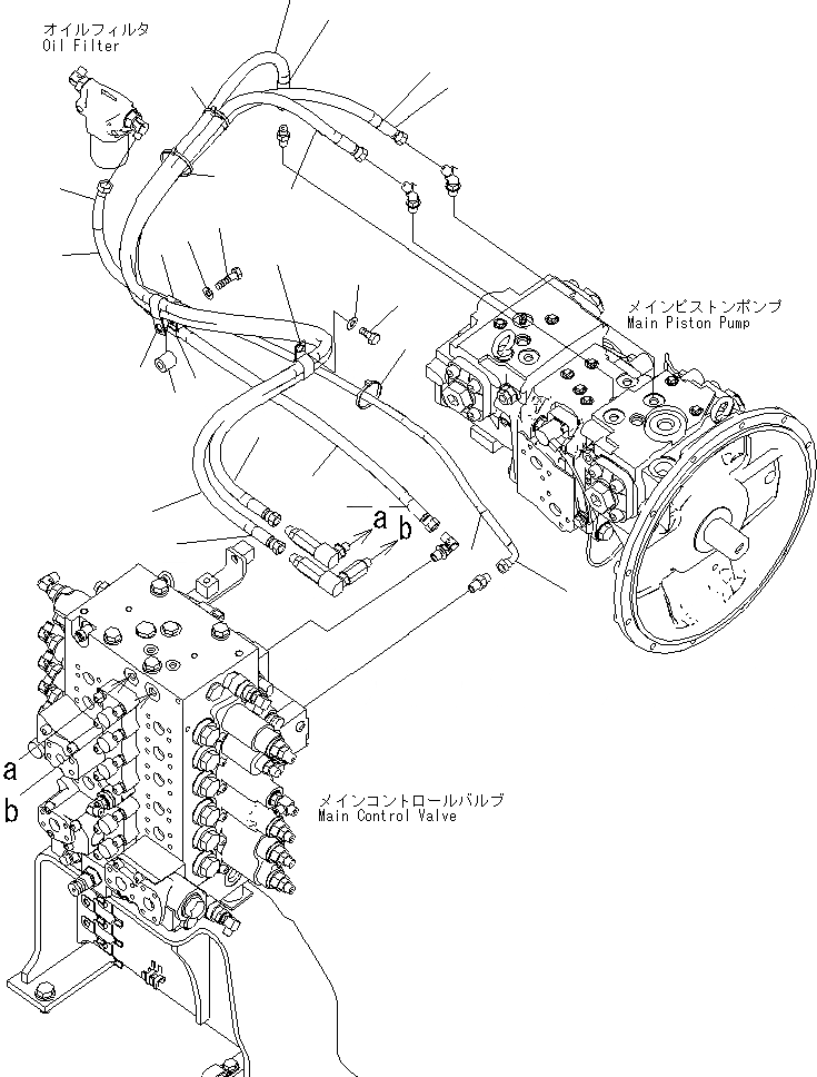 Схема запчастей Komatsu PC200-8 - ЛИНИЯ LS(ДЛЯ -АКТУАТОР) ГИДРАВЛИКА