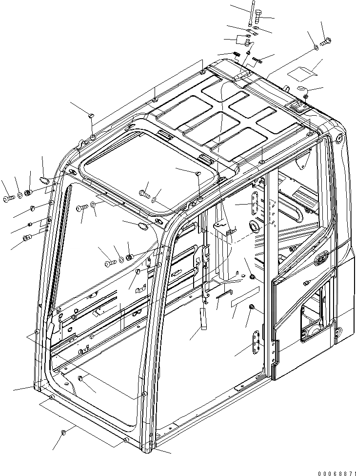 Схема запчастей Komatsu PC200-8 - КАБИНА (KOMTRAX FILM АНТЕННА И GALEO ПЛАСТИНА) (ORBCOM ТИП) (АНТИВАНДАЛЬН.) КАБИНА ОПЕРАТОРА И СИСТЕМА УПРАВЛЕНИЯ