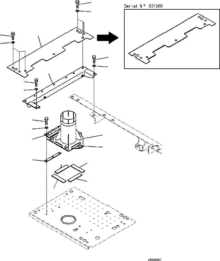 Схема запчастей Komatsu PC200-8 - КАБИНА КРЫШКА(С ПРЕФИЛЬТР) (ВОЗДУХОВОДЫ И COVER) (ЛЕСОЗАГОТОВИТЕЛЬНАЯ ТЕХНИКА СПЕЦ-Я) ЧАСТИ КОРПУСА