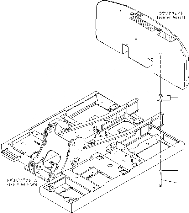 Схема запчастей Komatsu PC200-8 - КРЕПЛЕНИЕ ПРОТИВОВЕСА ЧАСТИ КОРПУСА