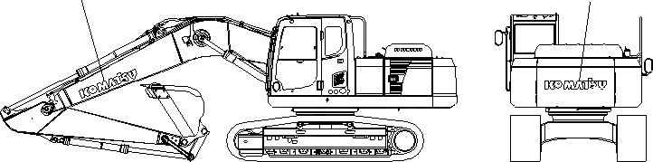 Схема запчастей Komatsu PC200-8 - ЛОГОТИП KOMATSU(СТРЕЛА И ПРОТИВОВЕС) МАРКИРОВКА