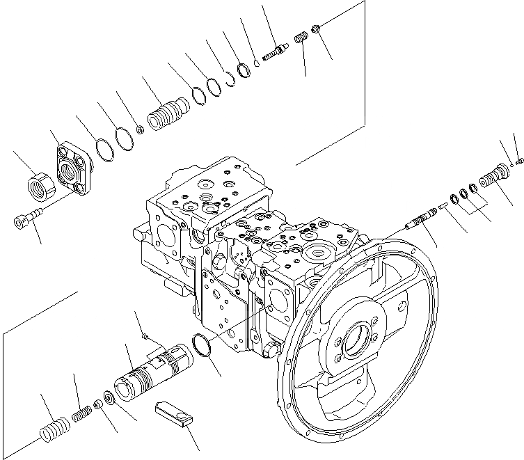 Схема запчастей Komatsu PC200-8 - ОСНОВН. НАСОС (/) ОСНОВН. КОМПОНЕНТЫ И РЕМКОМПЛЕКТЫ