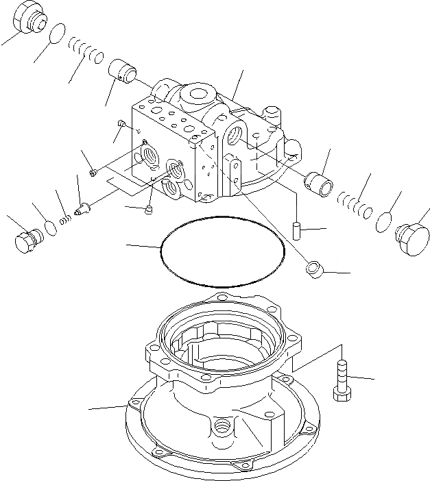 Схема запчастей Komatsu PC200-8 - МОТОР ПОВОРОТА (/) (№B-) ОСНОВН. КОМПОНЕНТЫ И РЕМКОМПЛЕКТЫ