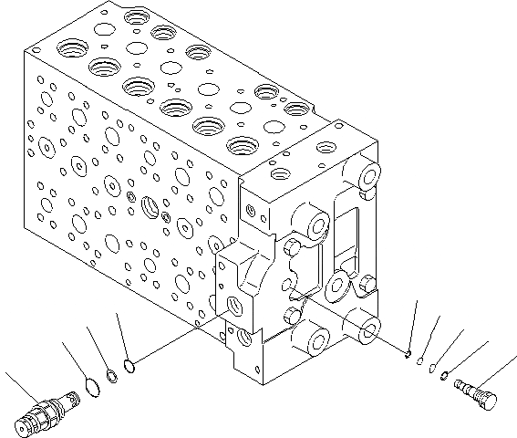 Схема запчастей Komatsu PC200-8 - ОСНОВН. КЛАПАН (/7) ОСНОВН. КОМПОНЕНТЫ И РЕМКОМПЛЕКТЫ