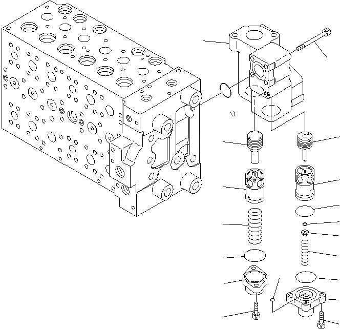 Схема запчастей Komatsu PC200-8 - ОСНОВН. КЛАПАН (-АКТУАТОР) (/) ОСНОВН. КОМПОНЕНТЫ И РЕМКОМПЛЕКТЫ