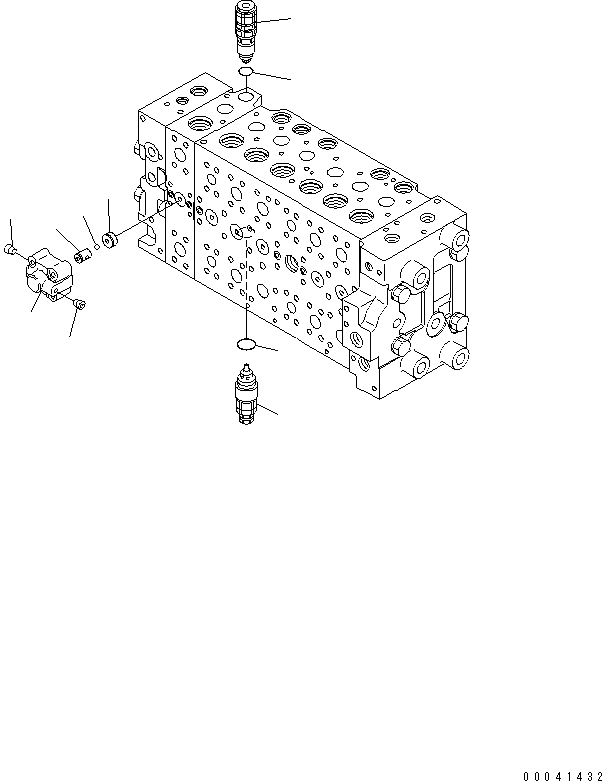 Схема запчастей Komatsu PC200-8 - ОСНОВН. КЛАПАН (-АКТУАТОР) (/) ОСНОВН. КОМПОНЕНТЫ И РЕМКОМПЛЕКТЫ