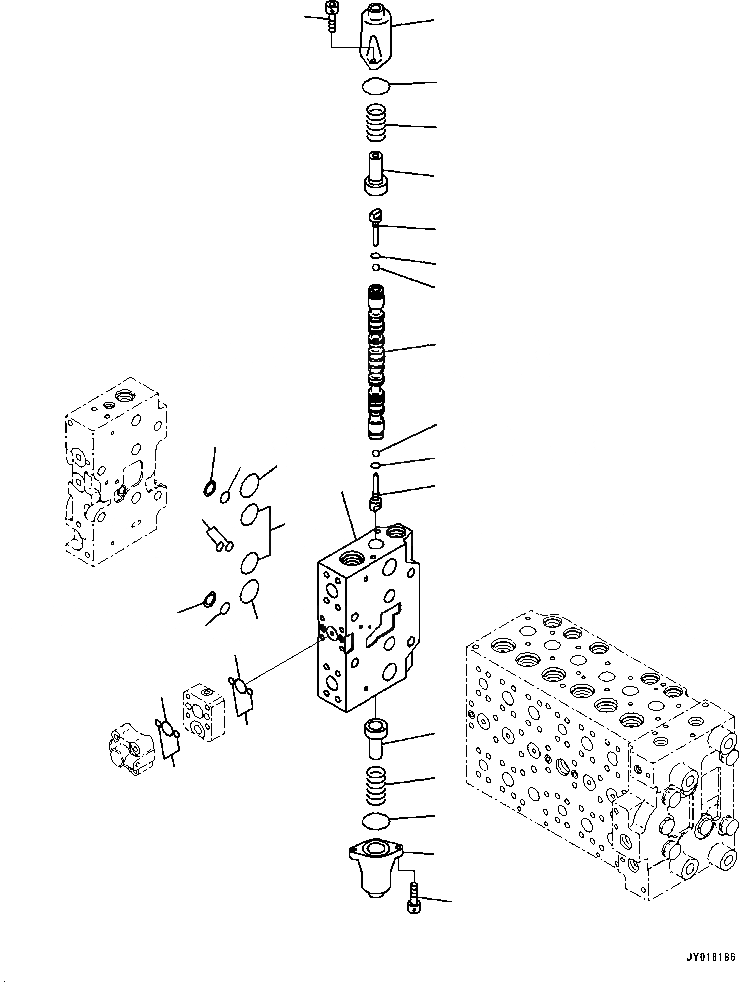 Схема запчастей Komatsu PC200-8 - ОСНОВН. КЛАПАН (-АКТУАТОР) (8/) (ЛЕСОЗАГОТОВИТЕЛЬНАЯ ТЕХНИКА СПЕЦ-Я) ОСНОВН. КОМПОНЕНТЫ И РЕМКОМПЛЕКТЫ