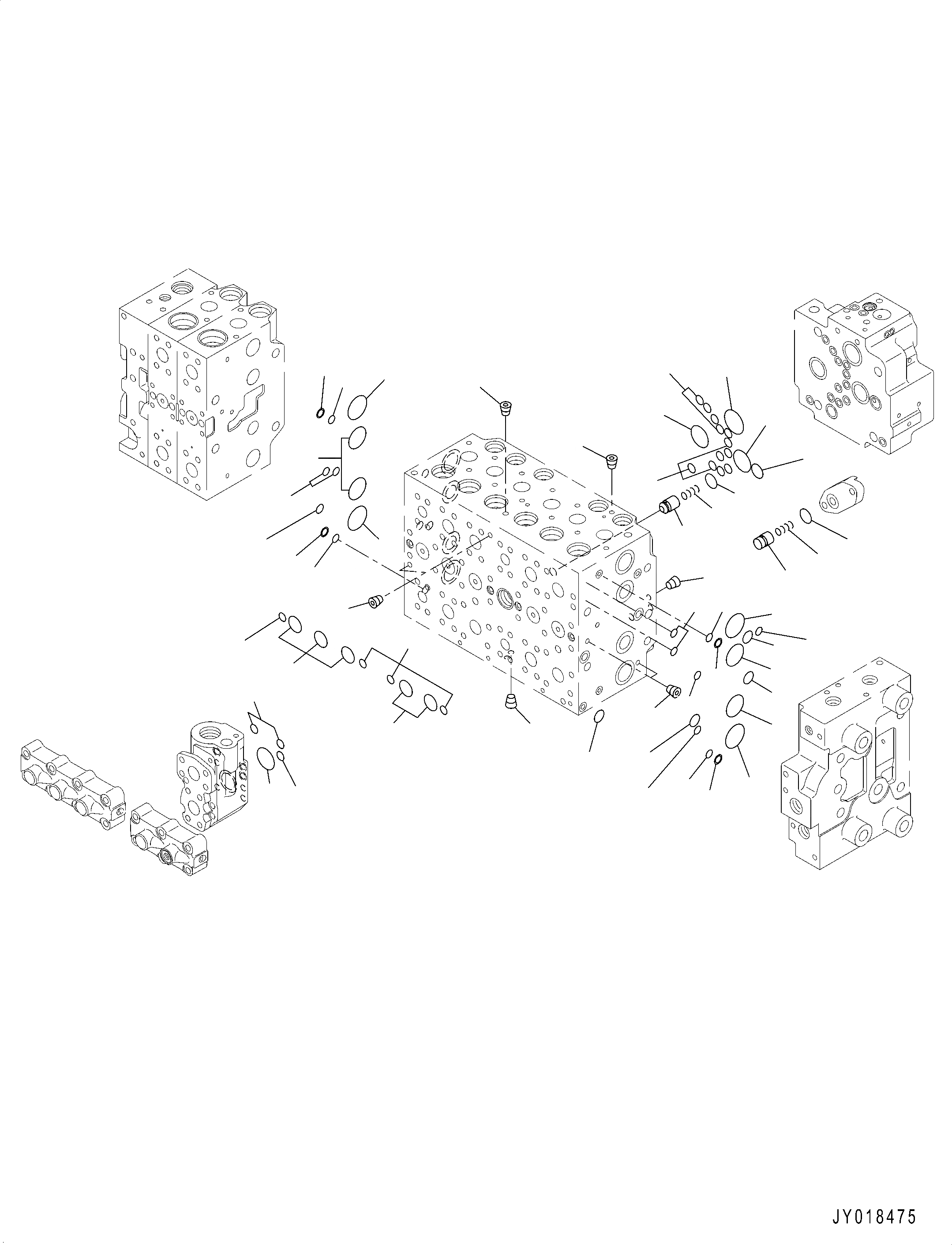 Схема запчастей Komatsu PC210-10 - ОСНОВН. УПРАВЛЯЮЩ. КЛАПАН, -ДОПОЛН. АКТУАТОР ТРУБЫ, АККУМУЛЯТОР, ВНУТР. ЧАСТИ (/) ОСНОВН. УПРАВЛЯЮЩ. КЛАПАН, -ДОПОЛН. АКТУАТОР ТРУБЫ, АККУМУЛЯТОР