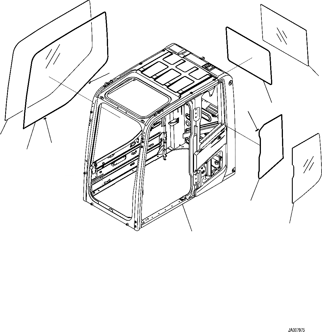 Схема запчастей Komatsu PC210-10 - КАБИНА, ПРАВ. И ЗАДН. ФИКС. ОКНА, -ДОПОЛН. АКТУАТОР ТРУБЫ, АККУМУЛЯТОР, КОРПУС КАБИНЫ И ОКНА КАБИНА, ПРАВ. И ЗАДН. ФИКС. ОКНА, -ДОПОЛН. АКТУАТОР ТРУБЫ, АККУМУЛЯТОР