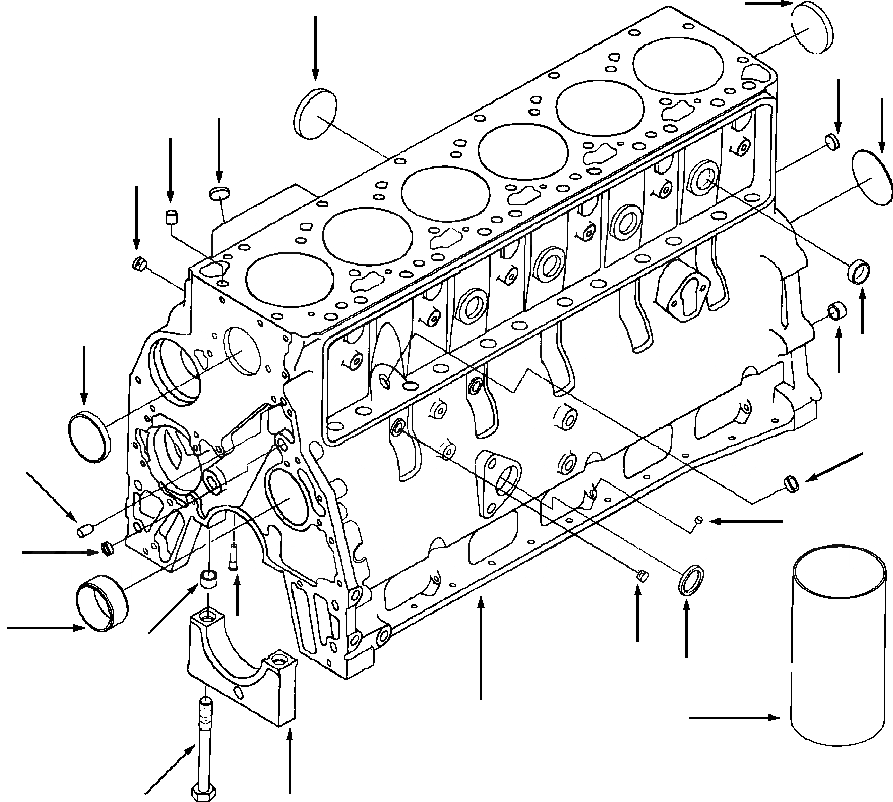 Схема запчастей Komatsu PC210LC-6LC - БЛОК ЦИЛИНДРОВ ДВИГАТЕЛЬ - SD-