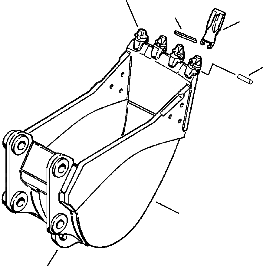 Схема запчастей Komatsu PC210LC-6LC - FIG NO. T- КОВШ - ESCO СТАНДАРТН. DUTY ПЛАСТИНА LIP - IN. (7MM) ШИР. РАБОЧЕЕ ОБОРУДОВАНИЕ