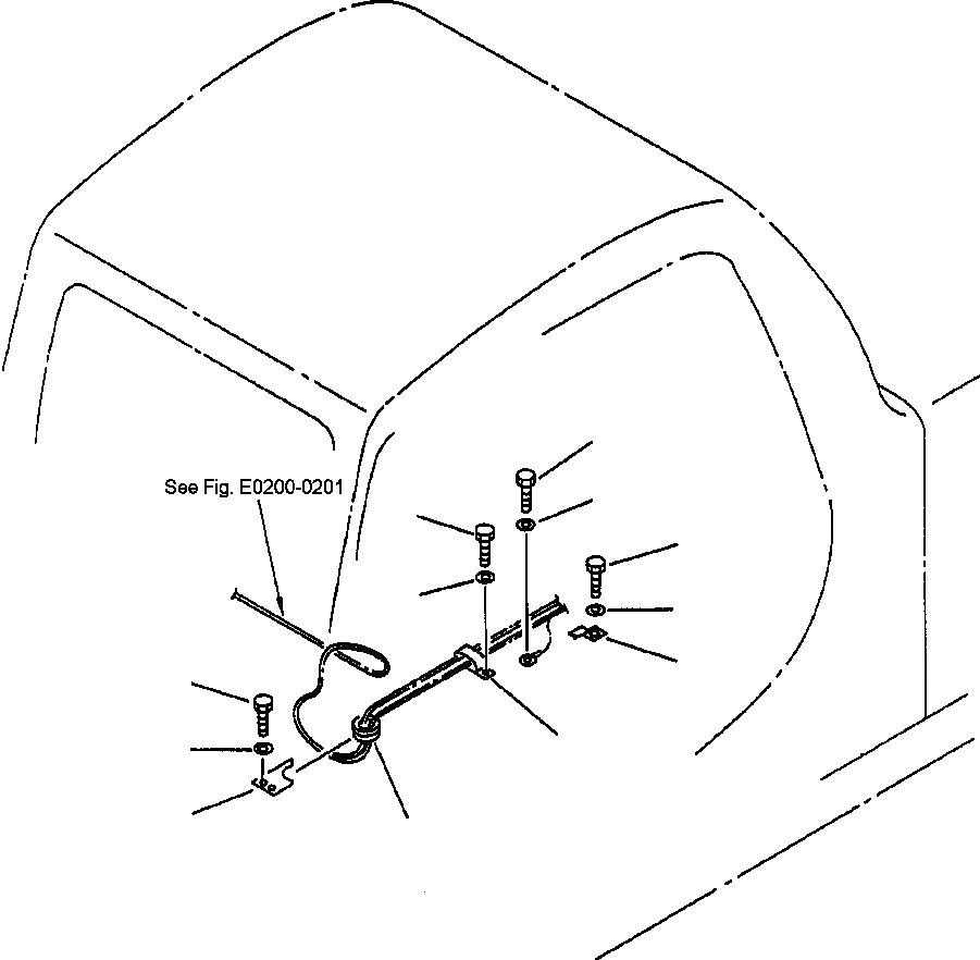 Схема запчастей Komatsu PC210LC-6LE - FIG NO. E- ОСНОВН. ПРОВОДКА (КРЕПЛЕНИЕ) ЭЛЕКТРИКА