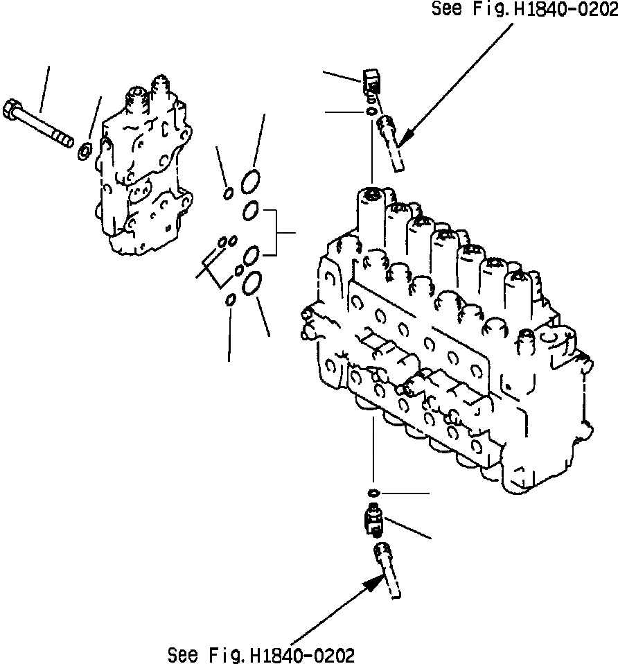 Схема запчастей Komatsu PC210LC-6L - FIG NO. H- ОСНОВН. КЛАПАН ( АКТУАТОР) (КОМПЛЕКТ) ГИДРАВЛИКА