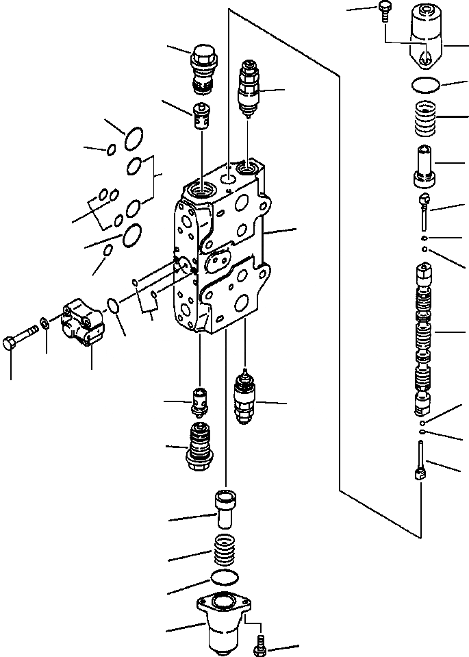 Схема запчастей Komatsu PC210LC-6L - FIG NO. H- ОСНОВН. КЛАПАН ( АКТУАТОР) (/) ДОПОЛН. СЕРВИСНЫЙ КЛАПАН PCLC- заводской номер A8 THRU A8 ГИДРАВЛИКА