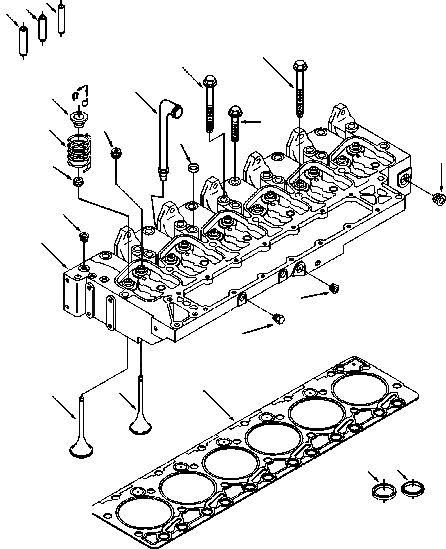 Схема запчастей Komatsu PC220LC-6LC - ГОЛОВКА ЦИЛИНДРОВ ДВИГАТЕЛЬ