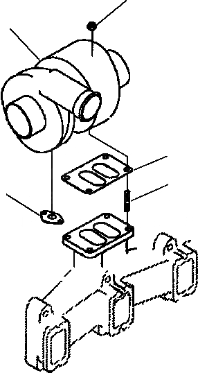 Схема запчастей Komatsu PC220LC-6LC - КРЕПЛЕНИЕ ТУРБОНАГНЕТАТЕЛЯ ДВИГАТЕЛЬ