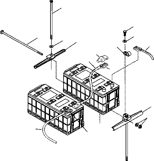 Схема запчастей Komatsu PC220LC-6LC - FIG NO. E- BATTERIES ЭЛЕКТРИКА