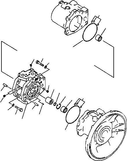 Схема запчастей Komatsu PC220LC-6LC - FIG NO. H- ОСНОВН. НАСОС (/9) (HPV 9+9+BARO-) (С КЛАПАНОМ TVC) ЦЕНТР. КОРПУС ГИДРАВЛИКА