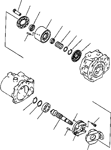 Схема запчастей Komatsu PC220LC-6LC - FIG NO. H- ОСНОВН. НАСОС (/9) (HPV 9+9+BARO-) (С КЛАПАНОМ TVC) ЗАДН. НАСОС ГИДРАВЛИКА