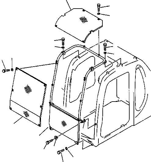 Схема запчастей Komatsu PC220LC-6LC - FIG NO. K- ФРОНТАЛЬНАЯ ЗАЩИТА (ПОЛН.) КАБИНА ОПЕРАТОРА И СИСТЕМА УПРАВЛЕНИЯ