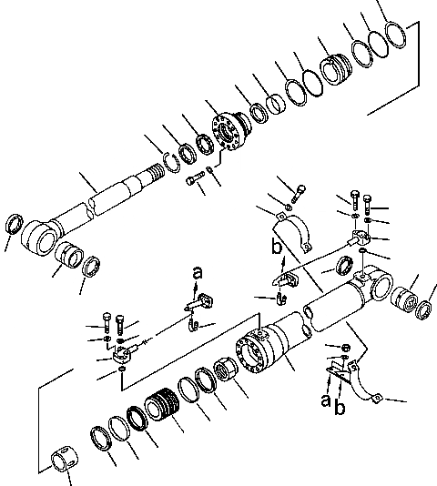 Схема запчастей Komatsu PC220LC-6LC - FIG NO. T- ЦИЛИНДР СТРЕЛЫ РАБОЧЕЕ ОБОРУДОВАНИЕ