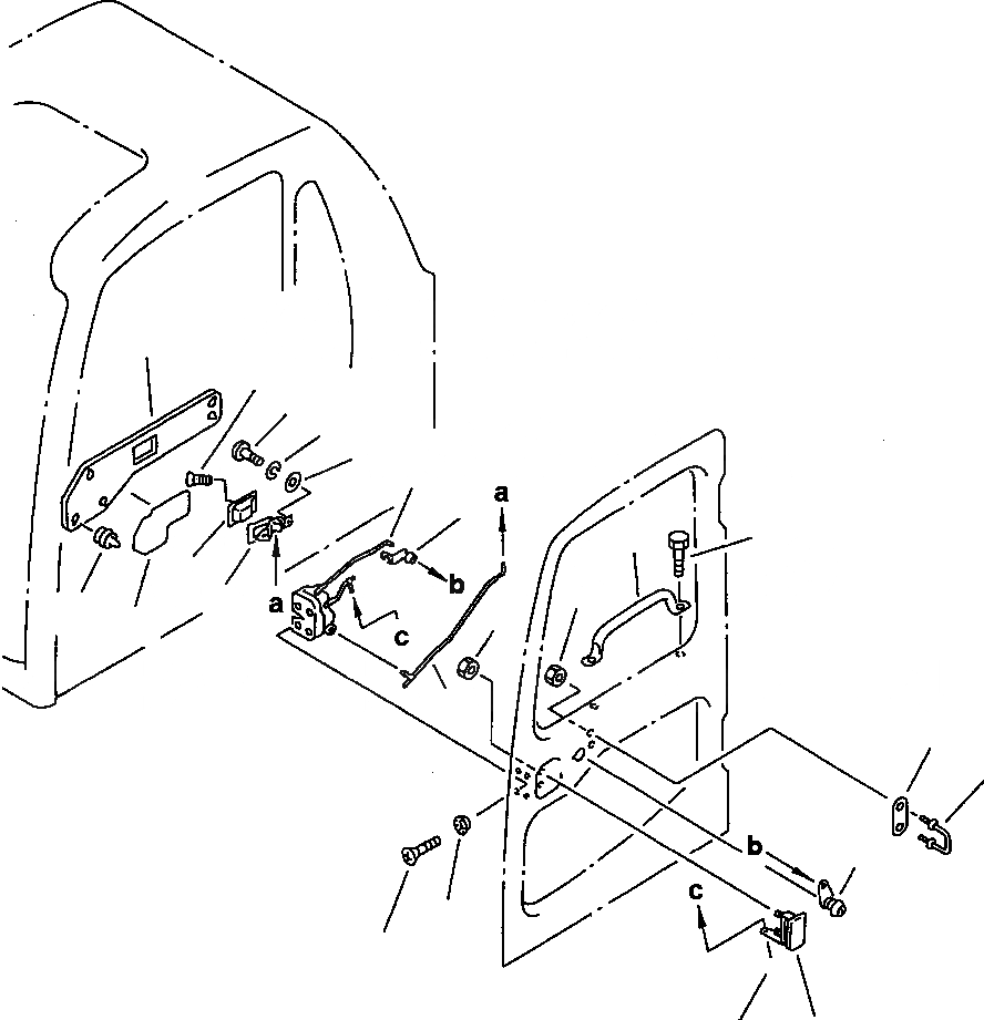 Схема запчастей Komatsu PC220LC-6LE - FIG NO. K-7 КАБИНА ЗАМОК ДВЕРИ КАБИНА ОПЕРАТОРА И СИСТЕМА УПРАВЛЕНИЯ