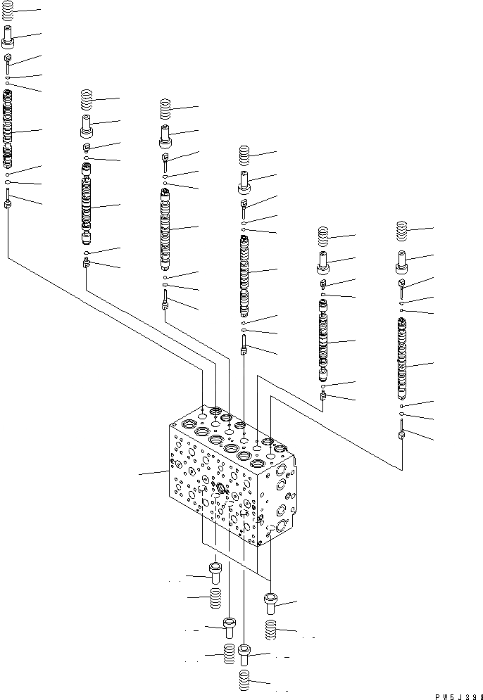 Схема запчастей Komatsu PC220LC-7L - ОСНОВН. КЛАПАН (СЕКЦ.S) ( ИЛИ АКТУАТОР) ГИДРАВЛИКА