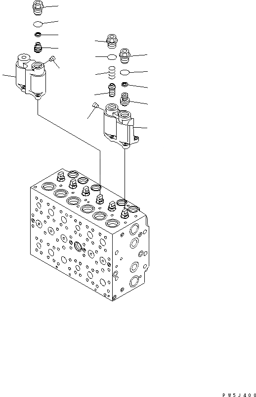 Схема запчастей Komatsu PC220LC-7L - ОСНОВН. КЛАПАН (СЕКЦ. КОРПУСS) ( ИЛИ АКТУАТОР) (/) ГИДРАВЛИКА