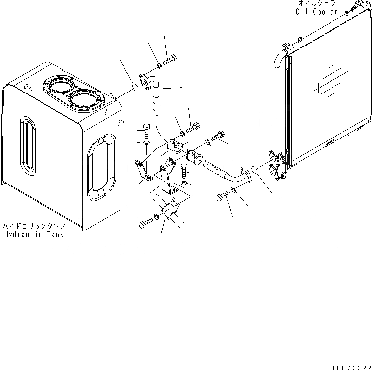 Схема запчастей Komatsu PC220LC-7L - МАСЛООХЛАДИТЕЛЬ ЛИНИЯ ГИДРАВЛИКА