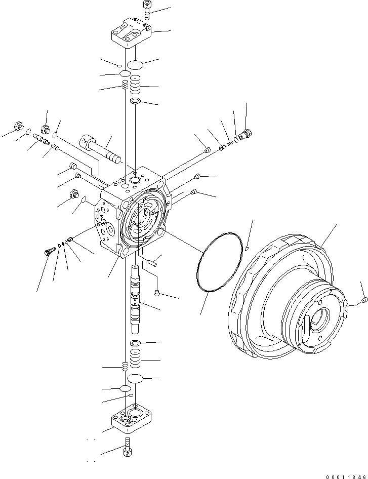 Схема запчастей Komatsu PC220LC-7L - МОТОР ХОДА (МОТОР КОРПУС ASSEMBLY) НИЖНЯЯ ГИДРОЛИНИЯ И ЛИНИЯ ХОДА