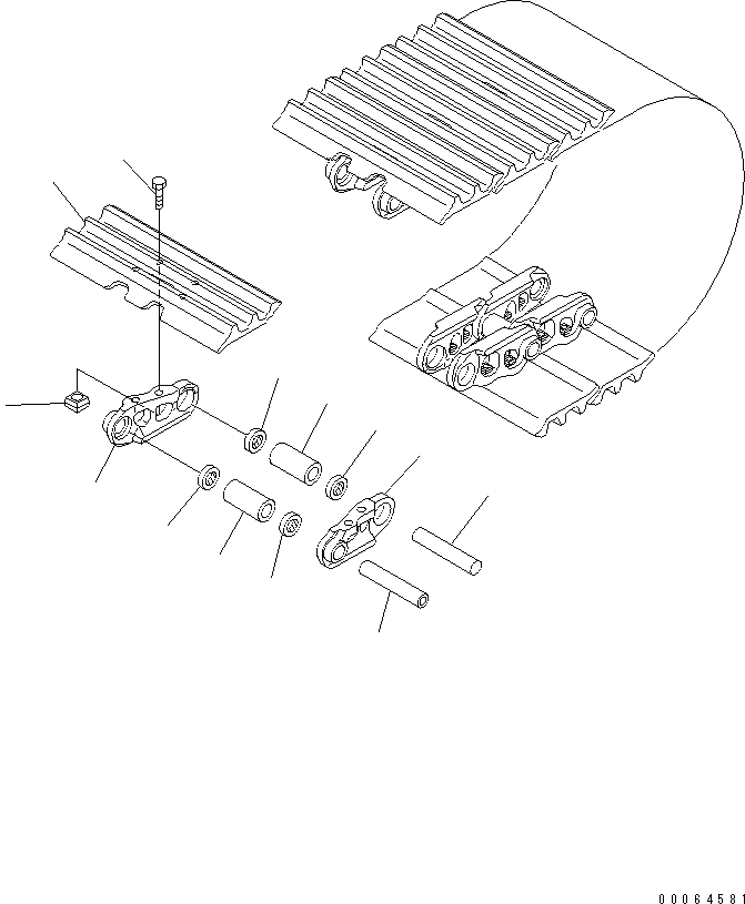 Схема запчастей Komatsu PC220LC-7L - ГУСЕНИЦЫ (ДВОЙН. ГРУНТОЗАЦЕП) (7MM ШИР.)(№A8-) ХОДОВАЯ