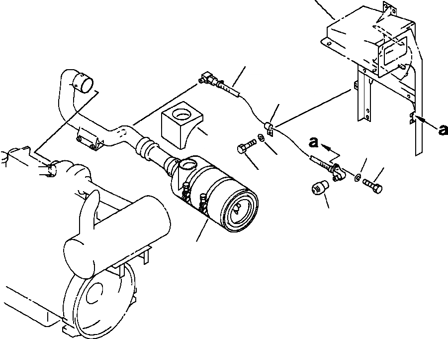 Схема запчастей Komatsu PC220LC-5 - ВОЗДУХООЧИСТИТЕЛЬ СОЕДИН-Е КОМПОНЕНТЫ ДВИГАТЕЛЯ