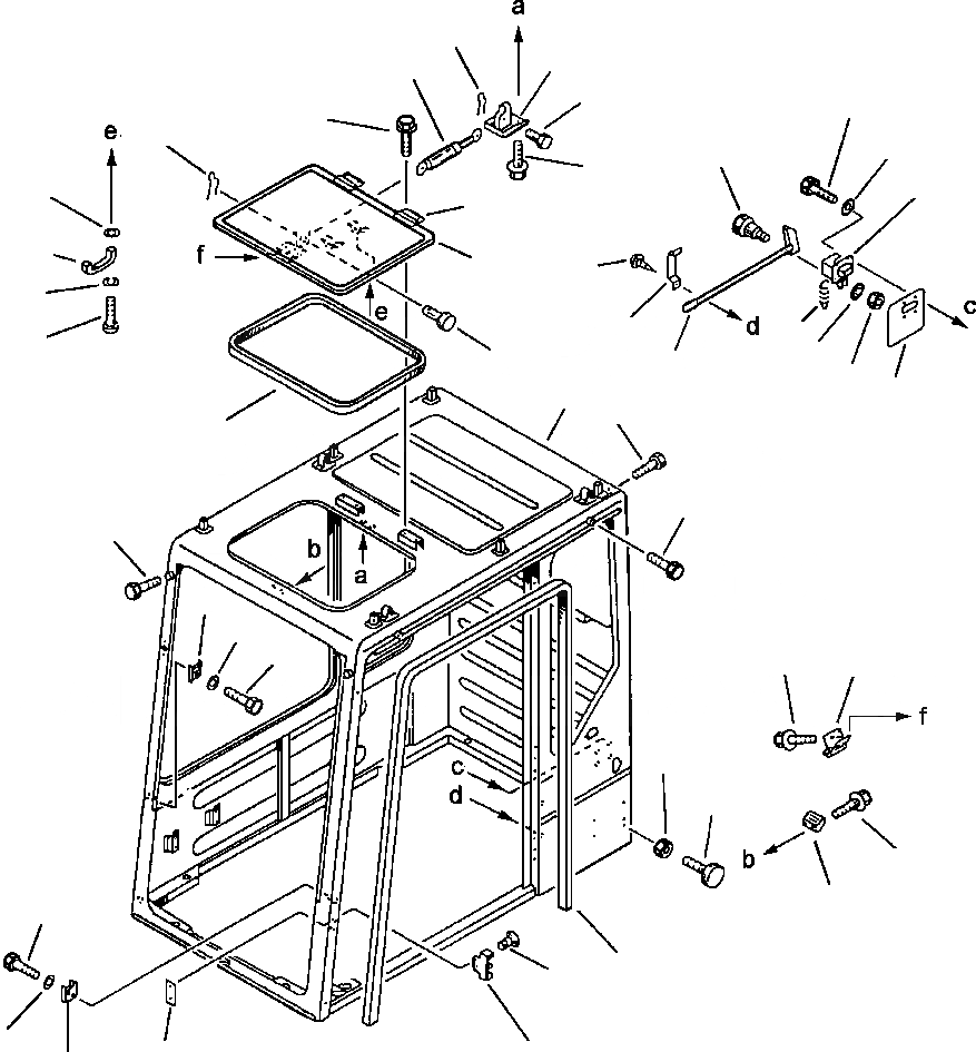 Схема запчастей Komatsu PC220LC-5 - КАБИНА ASSEMBLY COMPLETE ASSEMBLY ЧАСТИ КОРПУСА