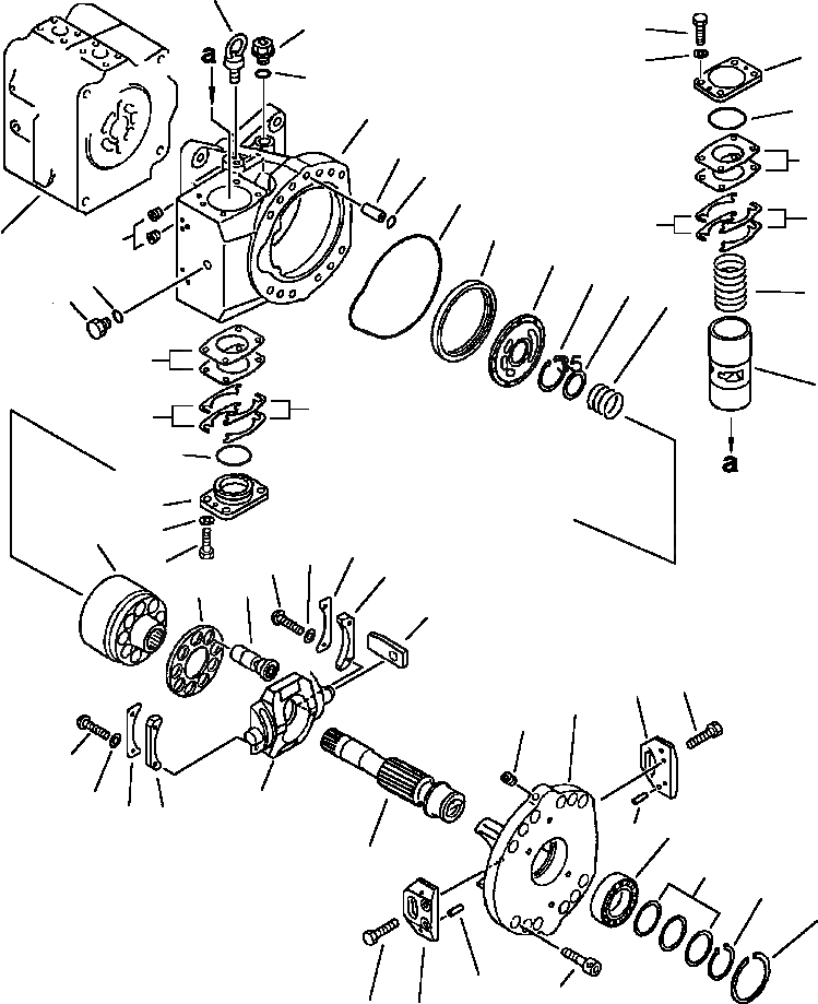 Схема запчастей Komatsu PC220LC-5 - ГИДР. НАСОС. ASSEMBLY ОСНОВН. НАСОС ASSEMBLY - ЗАДН. SECTION УПРАВЛ-Е РАБОЧИМ ОБОРУДОВАНИЕМ