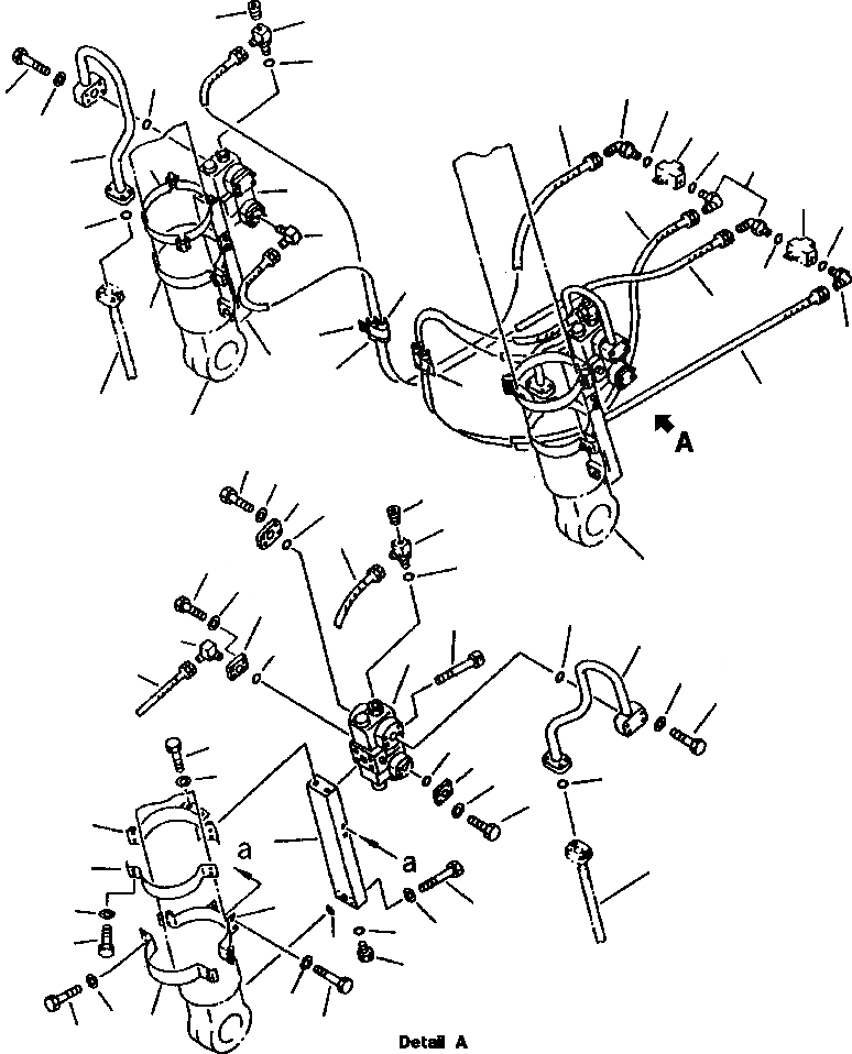Схема запчастей Komatsu PC220LC-5 - СТОПОРН. КЛАПАН ЦИЛИНДРА СТРЕЛЫ ТРУБЫ РАБОЧЕЕ ОБОРУДОВАНИЕ (ЭКСКАВАТ.)