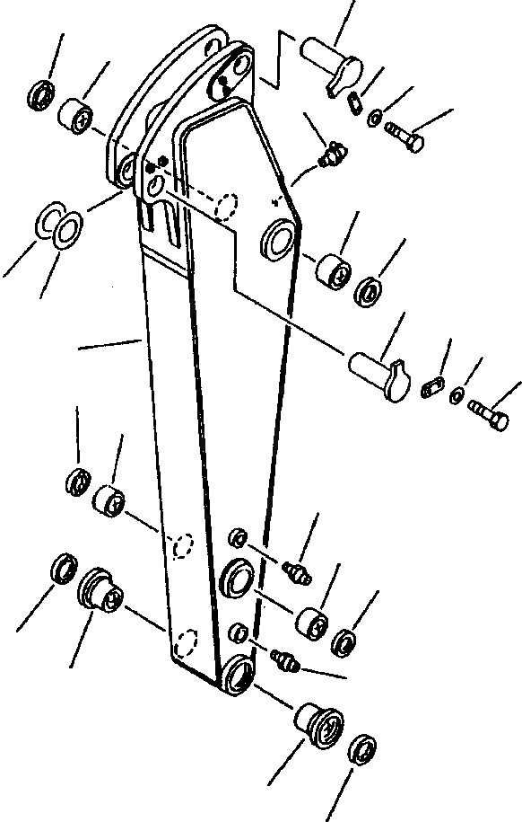 Схема запчастей Komatsu PC220LC-5 - КОРОТК. РУКОЯТЬ . M РАБОЧЕЕ ОБОРУДОВАНИЕ (ЭКСКАВАТ.)