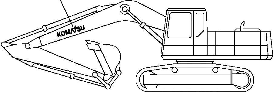 Схема запчастей Komatsu PC220LC-5 - МАРКИРОВКА заводской номер A78 И UP - СТРЕЛА МАРКИРОВКА