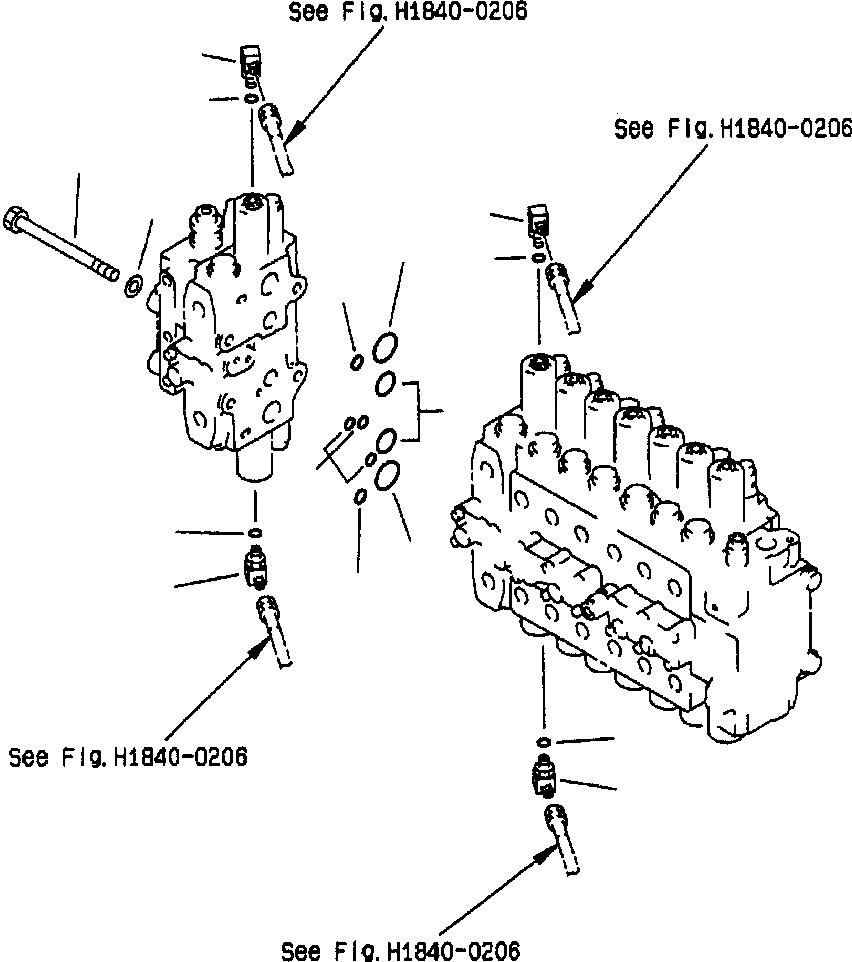 Схема запчастей Komatsu PC220LC-6L - FIG NO. H- ОСНОВН. КЛАПАН ( АКТУАТОР) (КОМПЛЕКТ) ГИДРАВЛИКА