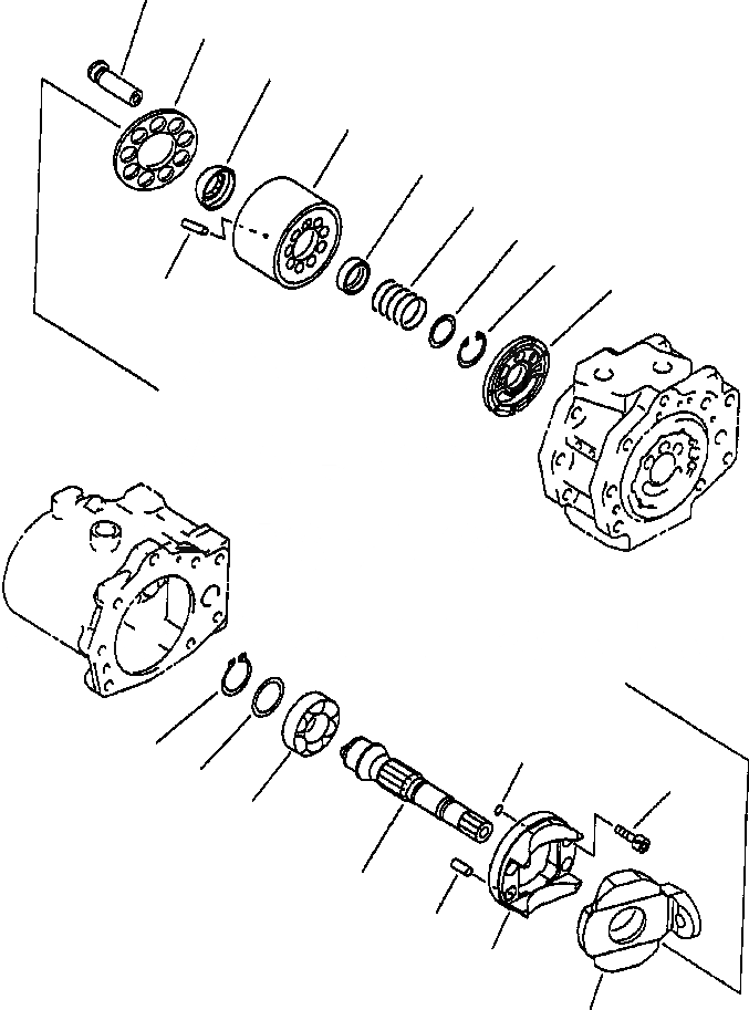 Схема запчастей Komatsu PC220LC-6L - FIG NO. H- ОСНОВН. НАСОС (/9) (HPV 9+9+BARO-) (С КЛАПАНОМ TVC) ЗАДН. НАСОС ГИДРАВЛИКА