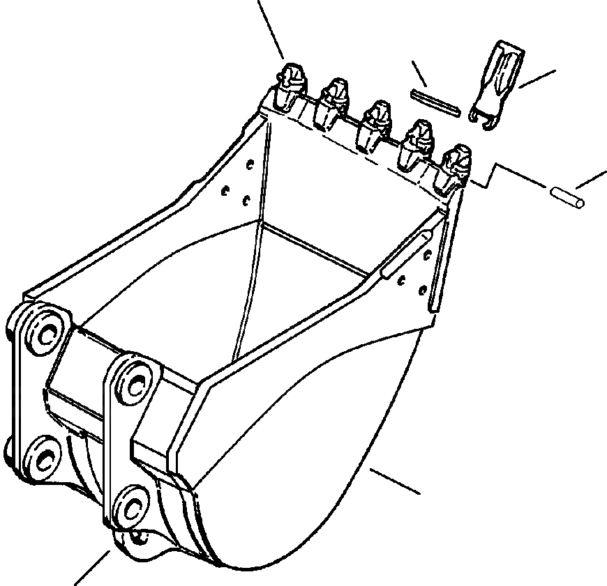 Схема запчастей Komatsu PC220LC-6L - FIG NO. T- КОВШ С VERTIБЛОКИР. TEETH - ESCO СТАНДАРТН. DUTY ПЛАСТИНА LIP - 8 IN. (9MM) ШИР. РАБОЧЕЕ ОБОРУДОВАНИЕ