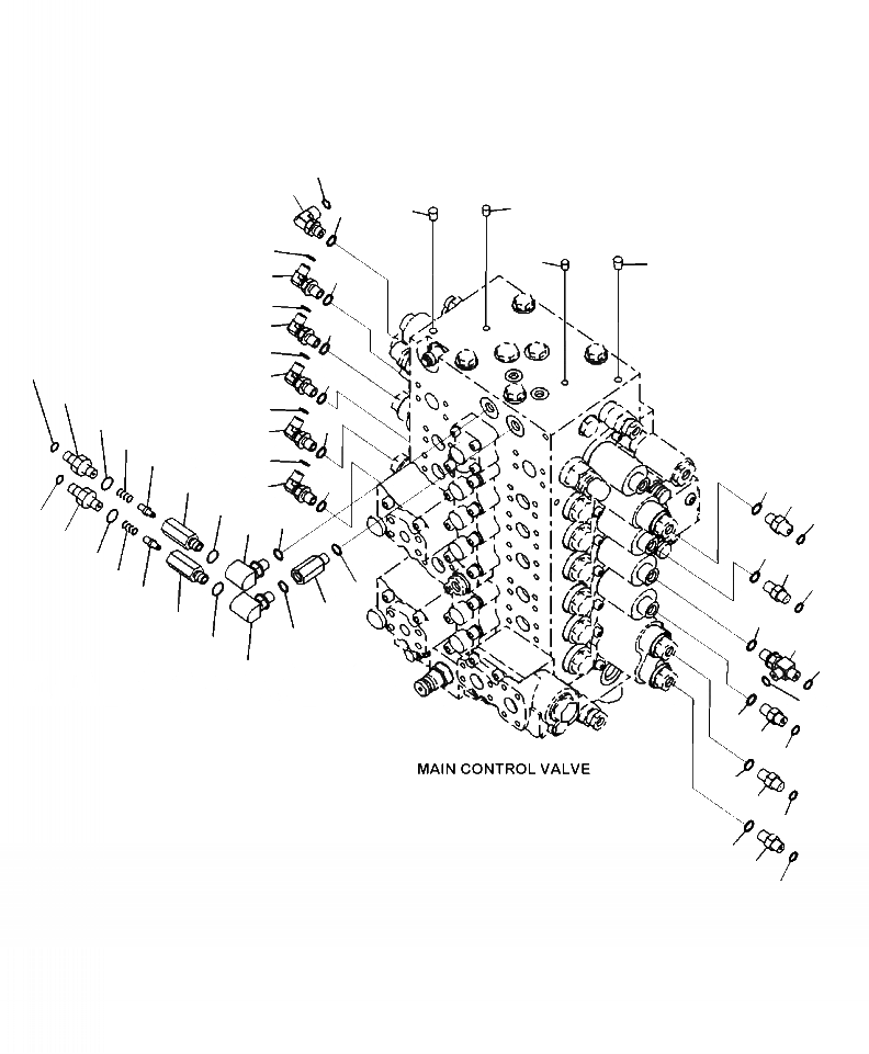 Схема запчастей Komatsu PC220LC-8 - H-A ОСНОВН. УПРАВЛЯЮЩ. КЛАПАН СОЕДИН-ЕS (/) ГИДРАВЛИКА