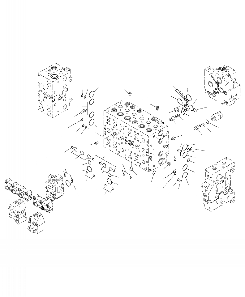 Схема запчастей Komatsu PC220LC-8 - H-A ОСНОВН. УПРАВЛЯЮЩ. КЛАПАН БЛОК О-КОЛЬЦОS ГИДРАВЛИКА