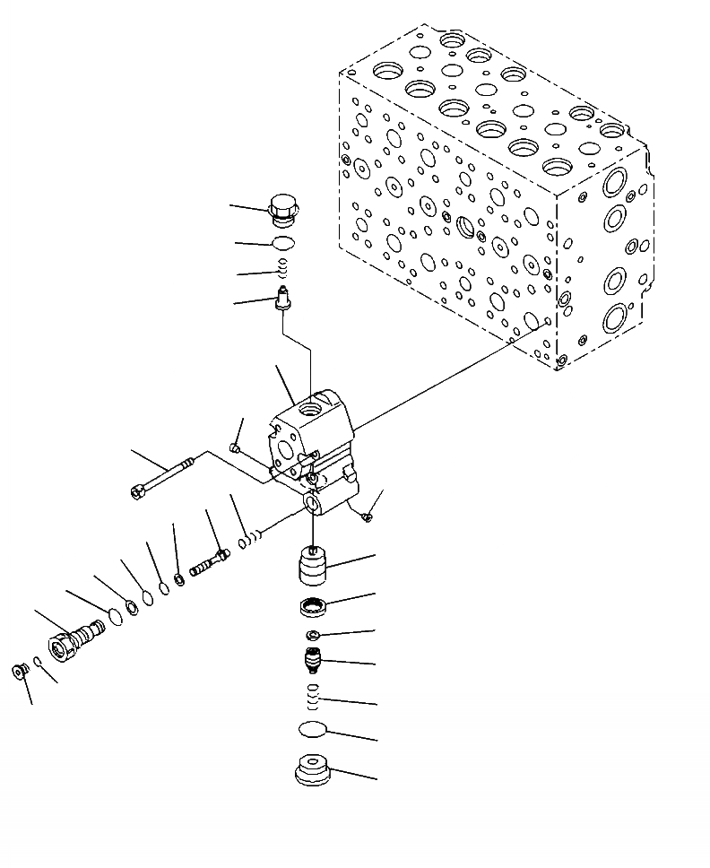 Схема запчастей Komatsu PC220LC-8 - H-7A ОСНОВН. УПРАВЛЯЮЩ. КЛАПАН РУКОЯТЬ HOLDING КЛАПАН ГИДРАВЛИКА