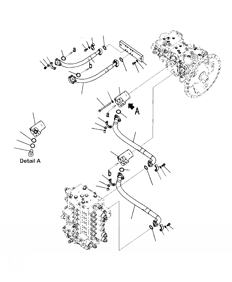 Схема запчастей Komatsu PC220LC-8 - H-A ГИДРОЛИНИЯ ЛИНИЯ ПОДАЧИ (ПРОХОДНОЙ ФИЛЬТР) ГИДРАВЛИКА