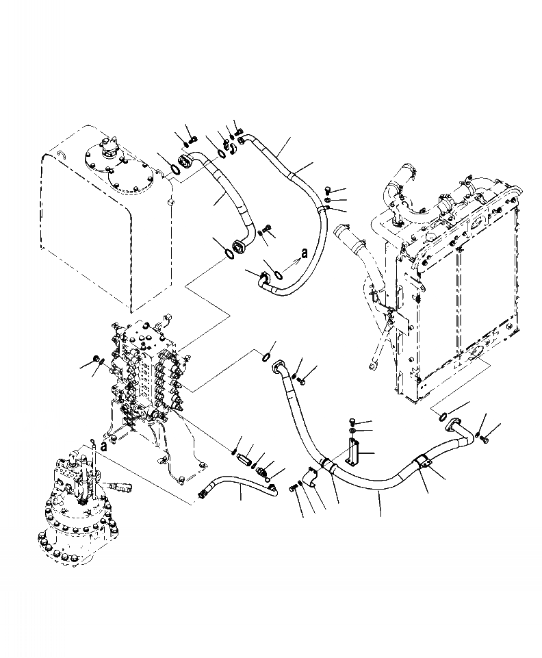 Схема запчастей Komatsu PC220LC-8 - H-A ГИДРОЛИНИЯ МАСЛООХЛАДИТЕЛЬ ВОЗВРАТНАЯ ЛИНИЯС АКТУАТОР ГИДРАВЛИКА